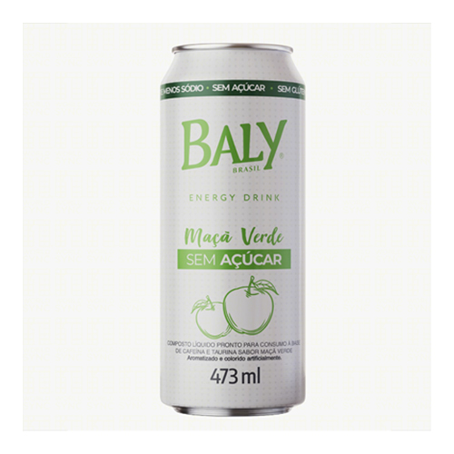 Energético Baly Latão sem Açúcar Maçã Verde 473 ml - 38764