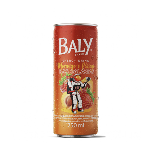 Energético Baly Lata Morango e Pêssego 250 ml - 38810