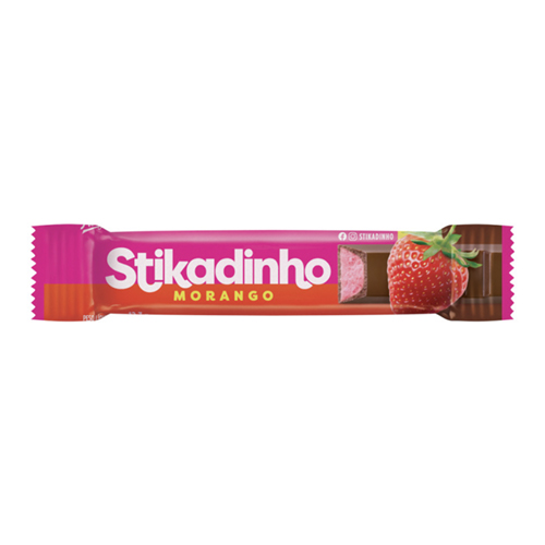 Chocolate Stikadinho Morango 12 g Dp32 - 39504