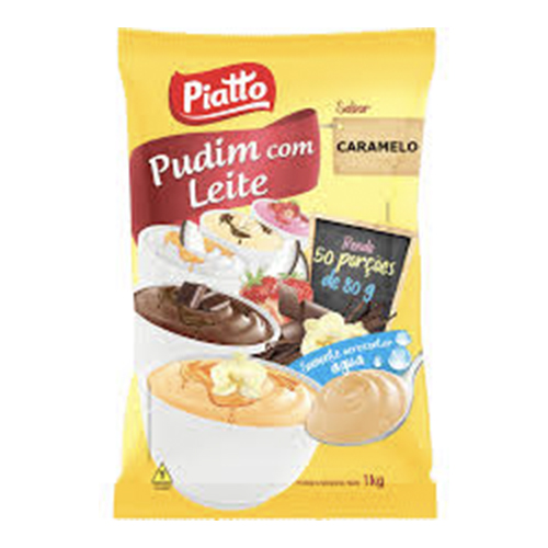 Pudim em Pó com Leite Sachê Piatto Caramelo 1 kg - 39663