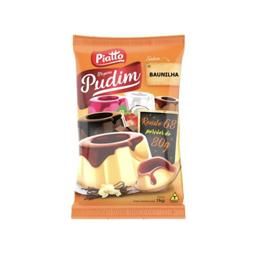 Pudim em Pó com Leite Sachê Piatto Baunilha 1 kg - 39664