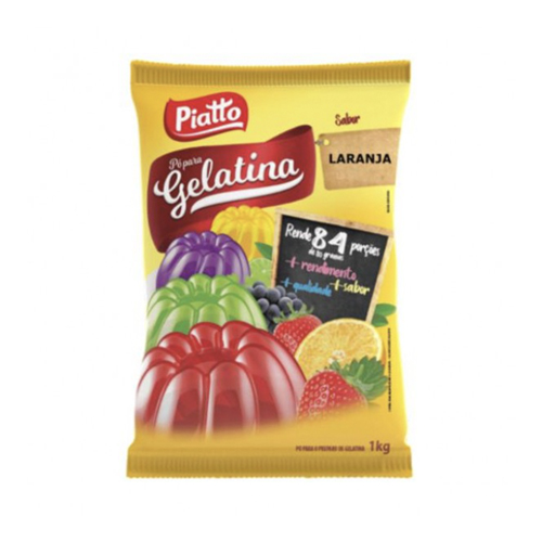 Gelatina em Pó Sachê Piatto Laranja 1 kg - 39677