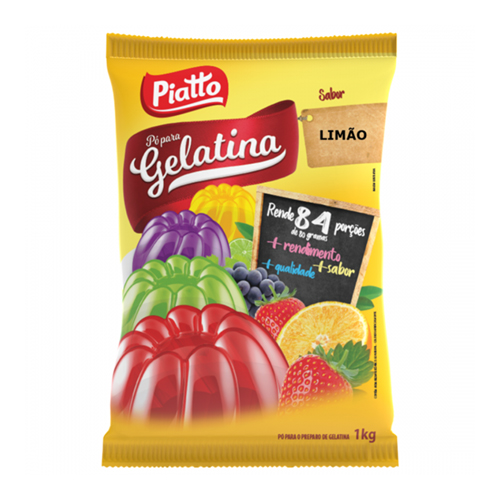 Gelatina em Pó Sachê Piatto Limão 1 kg - 39678