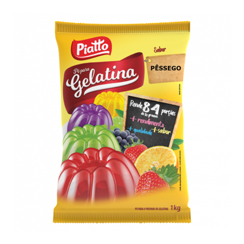 Gelatina em Pó Sachê Piatto Pêssego 1 kg - 39681