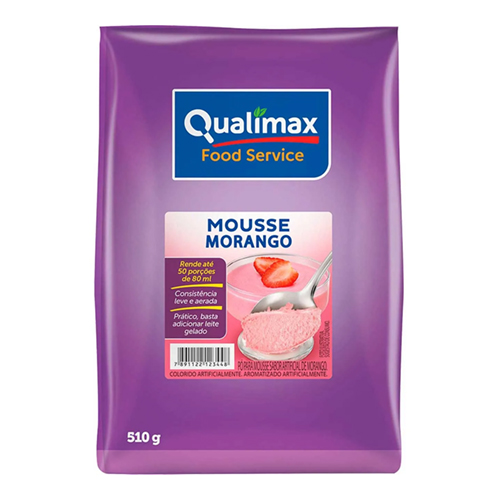 Mousse em Pó Qualimax Sachê Morango 510 g - 39787