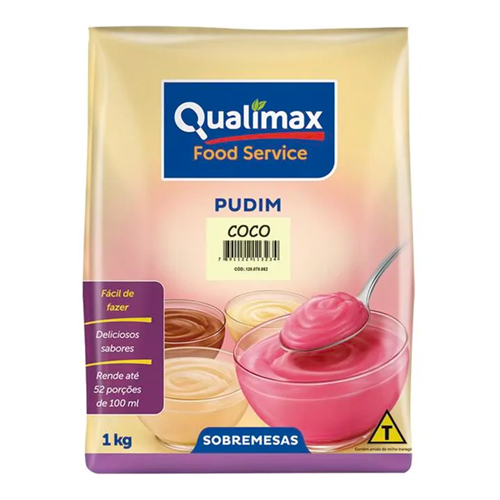 Pudim em Pó Sem Leite Sachê Qualimax Coco 1 kg - 39790