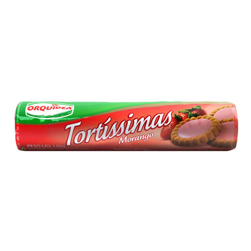 Biscoito Recheado Tortíssimas Morango 130 g - 40108