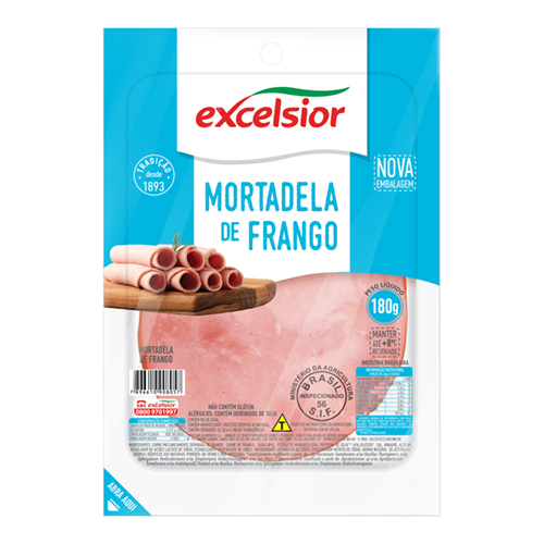 Mortadela Fatiada Excelsior de Frango 180 g - 38643