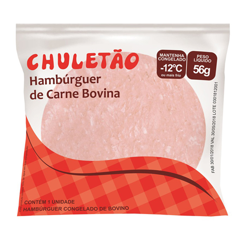 Hambúrguer Congelado Bovino Chuletão 56 g - 38722