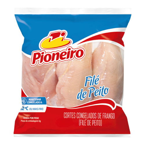 Frango Filé de Peito Congelado Pioneiro Por Volta de 1 kg - 38758