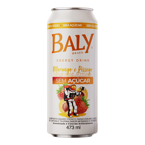 Energético Baly Latão sem Açúcar Morango e Pêssego 473 ml - 38766