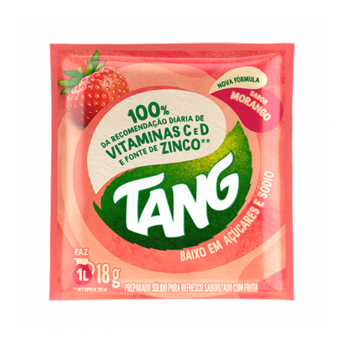 Refresco em Pó Tang Morango 18 g (Dp18Un) - 39974