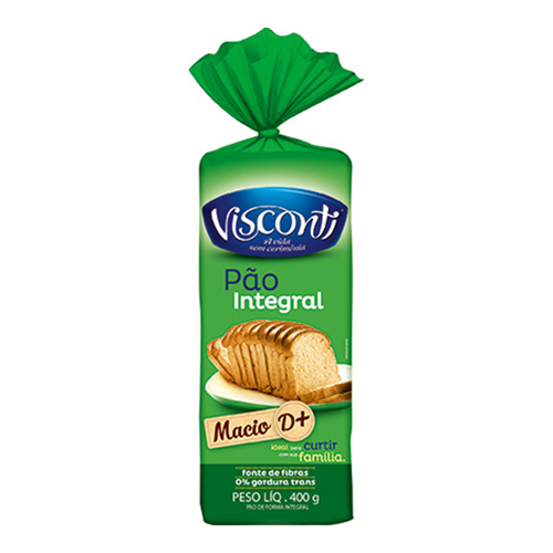 Pão Fatiado Visconti Integral 400 g - 39979