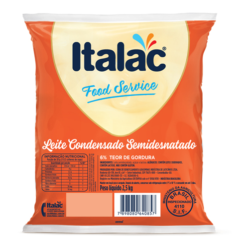 Leite Condensado Bag Italac 2,5Kg - 40225