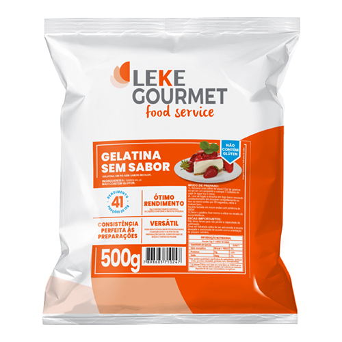 Gelatina Incolor Sem Sabor Leke 500 g / Bretzke - 38999