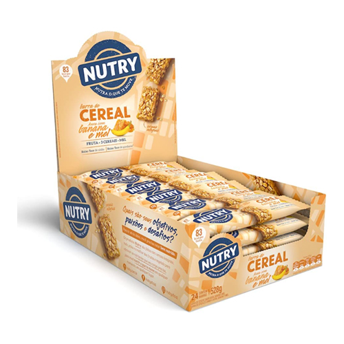 Barra de Cereal Nutry Dp24 Cx12 Aveia com Banana e Mel - 39016