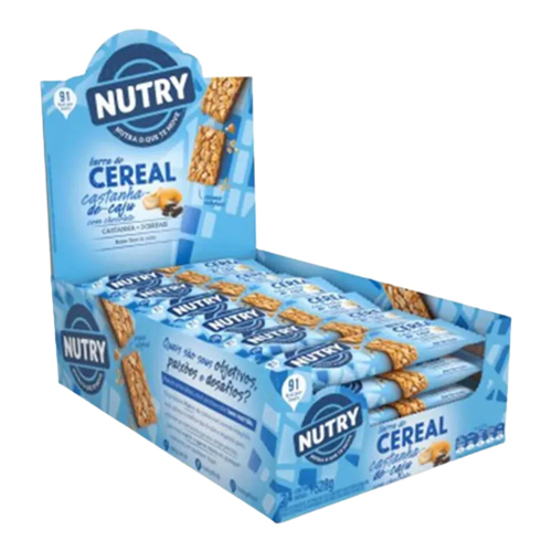 Barra de Cereal Nutry Dp24 Cx12 Castanha com Chocolate - 39021