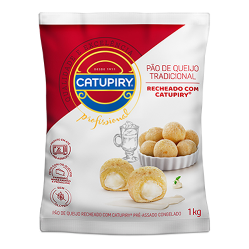 Pão de Queijo Recheado Catupiry Saco Tradicional 1 kg - 39115