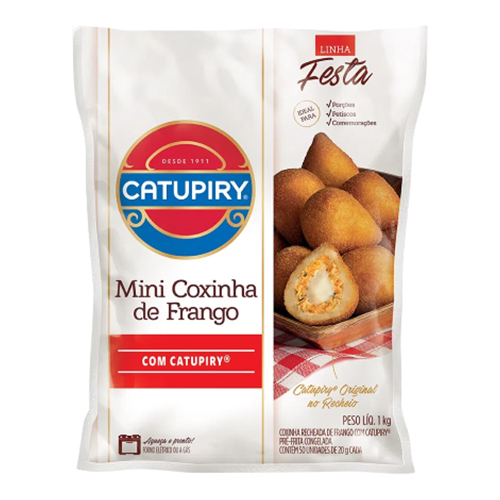 Mini Coxinha de Frango Catupiry Saco 1Kg - 40273