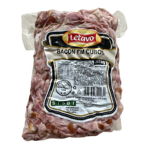 Bacon em Cubos Defumado Letavo de Pernil 1 kg - 39166