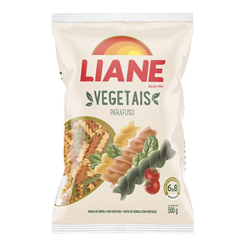 Massa com Vegetais Parafuso Liane 500 g - 39198