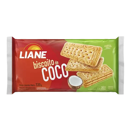 Biscoito Laminado Doce Liane Coco 330 g - 39217