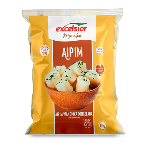 Aipim Congelado Descascado Excelsior Natural 1 kg - 40003