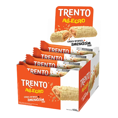 Chocolate Trento Allegro Branco com Amendoim 416 g - 39321