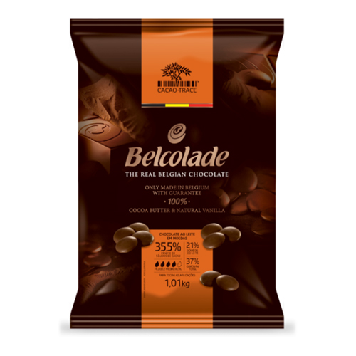 Chocolate Belcolade Moedas Puratos Leite 35,5% 1,01 kg - 39401