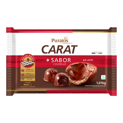 Chocolate Barra Carat Puratos Ao Leite 1,01 kg - 39406