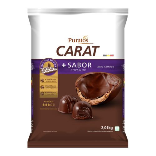 Chocolate Moedas Carat Puratos Meio Amargo 2,01 kg - 40372