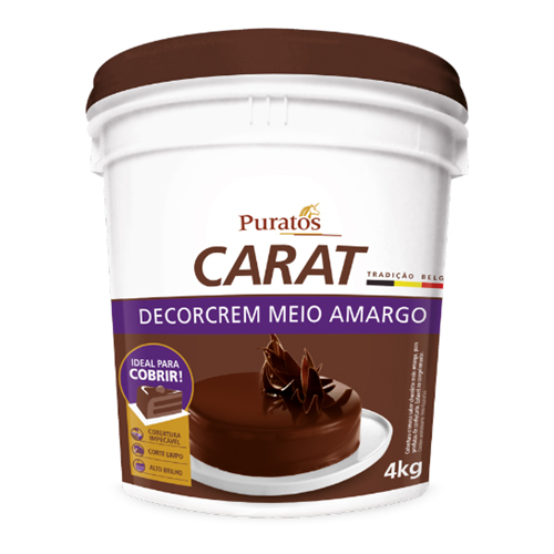 Ganache Carat Decorcrem Puratos Bd Meio Amargo 4 kg - 39414