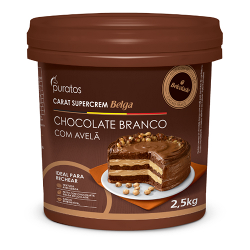 Recheio Cremoso Supercrem Puratos Bd Branco e Avelã 2,5 kg - 39417