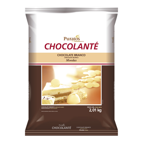 Chocolate Moedas Puratos Branco 2,01 kg - 39426