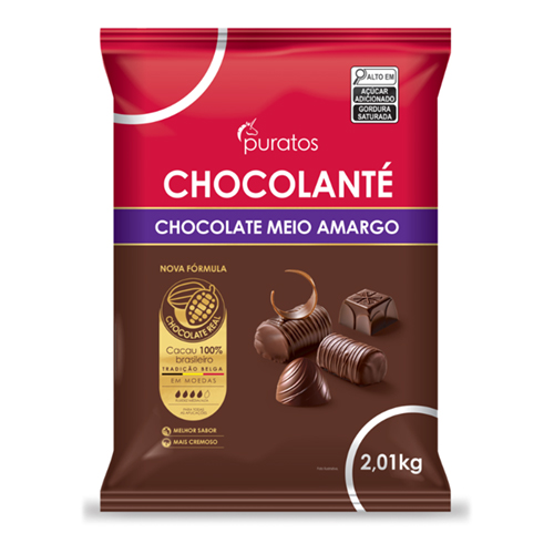 Chocolate Moedas Puratos Meio Amargo 2,01 kg - 39427