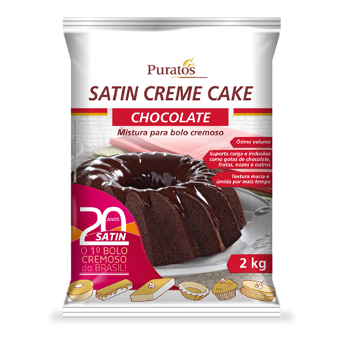 Satin Creme Cake Puratos Saco Chocolate 2 kg - 39487