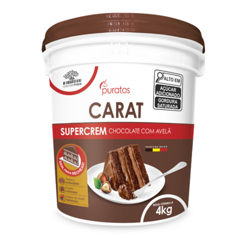 Recheio Carat Supercrem Puratos Bd Chocolate e Avelã 4 kg - 39499