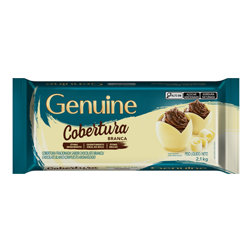 Chocolate Cobertura Barra Genuine Branco 2,1 kg - 39542