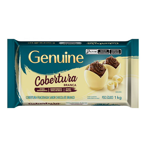 Chocolate Cobertura Barra Genuine Branco 1 kg - 39544